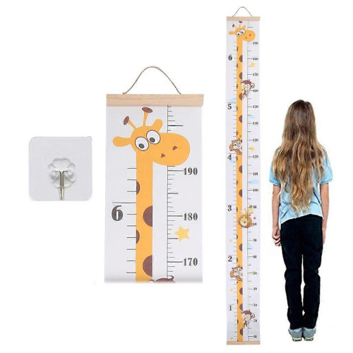 Waterproof Baby Growth Chart Removable Roll Up Kids Height Measure Ruler 2