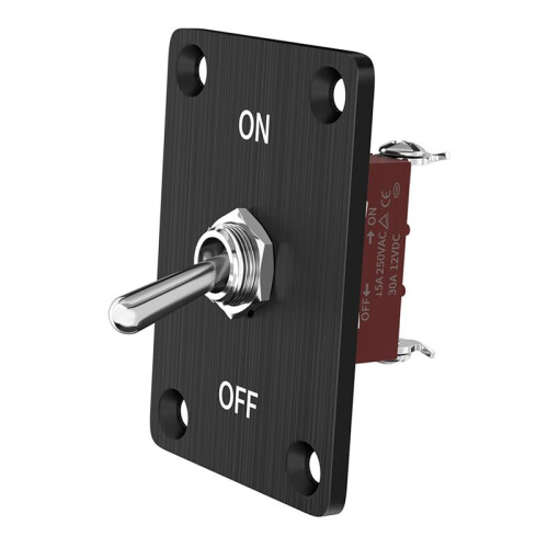 4X Heavy Duty Toggle  12V DC30A Waterproof Toggle  2 Pin /Off SPST with Mounting Panel for Auto Car Boat 2