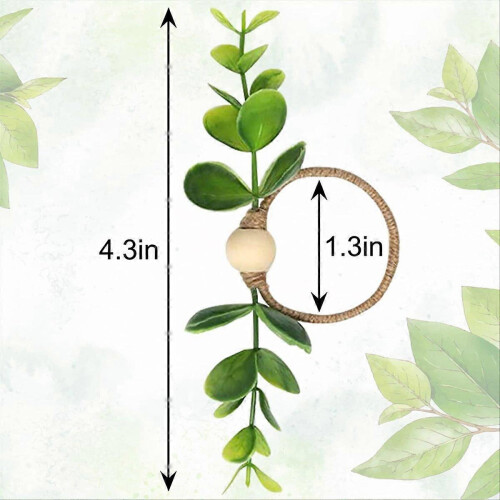 12Pcs Eucalyptus Napkin Rings for Dining Table Decor 1