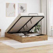 vidaXL Ottoman Bed Frame Artisan Oak 120 x 190 cm Engineered Wood