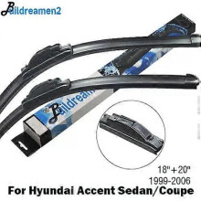 (Front Wiper Only-WHITE)Compatible Buildreamen2 Car Accessories Wiper Blade Windscreen Wiper For Hyundai