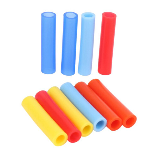 40 PeçAs de Cores Sortidas Canudos de Silicone ReutilizáVeis Pontas Capas para Canudo de AçO InoxidáVel de 0,24 Polegadas 6 mm 1