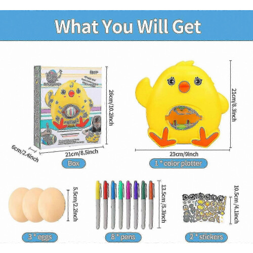 Easter Egg Decorating Kit with Spinner, DIY Egg Painting & Dyeing Machine Toy, Includes 8 Drying Slots for Creative Fun 1