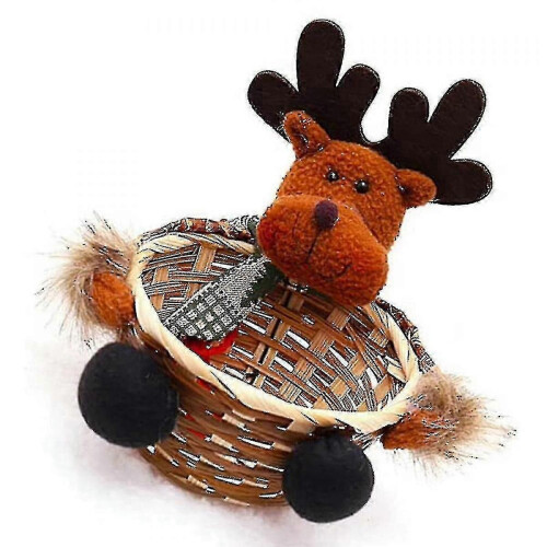 Christmas Elk Candy Storage Box - Holiday Decoration Ornament Hamper 2
