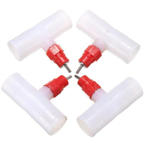 Chicken Nipples Tee Fittings - Fully Automatic Poultry Waterers Kit Chicken Water Drinker 200 Pack 1