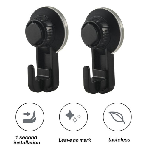 4 Pcs Suction Cup Hooks Powerful Suction Cup Bathroom Hooks,Vacuum Wall Hooks for Towel,Waterproof Shower Hooks 2