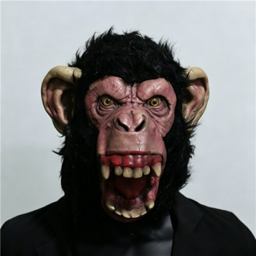 Mannelijke getande gorilla latex masker