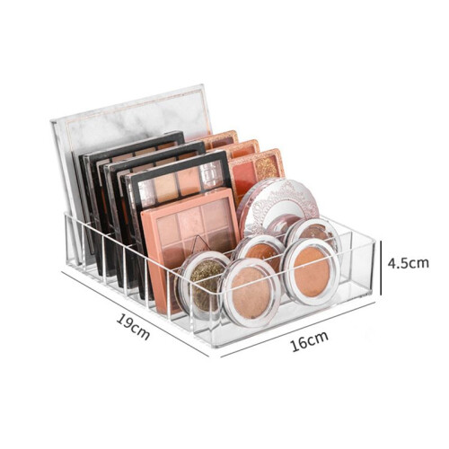 3X Makeup Organizer, Compact Makeup Palette Organize, 7 Sections Cosmetics Storage Box for Bathroom Countertops 2