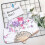 3X Bamboo Flower Printed Japanese Style Foldable Hand Held Fan Gift Decor 3