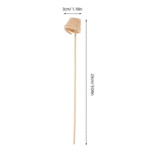 Bastoncini diffusori ondulati in rattan naturale beige, 20 pezzi, ideali per profumare casa e ufficio. 1
