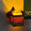LED Glowing Stack Refrigerator Magnet - Light-Up Christmas Santa Claus Black Cat Fireplace Stack Fridge Decoration with Light 4