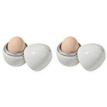 2X Microwave Oven Egg Steamer Egg Boiling Tool Boiled Soft-Boiled Eggs Home Appliance Heating Box 1 Egg