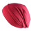 Bonnet pull-over doux pour la peau, bonnet en mélange-Bourgogne 1