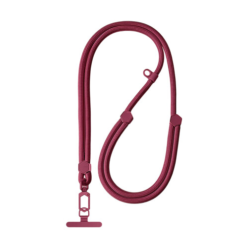 Hexagonal Shaped Mobile Device Strap With Quick Release-Claret