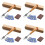 4X Bread Bakers Cutter Slashing Tool Dough Making  Wood Handle Bakeware for Bread Bakeware Kitchen with 5X Blades 1