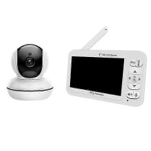 (Style C)860Q 5-inch HD LCD Screen Baby Monitor Camera Gimbal Rotating Two-Way Voice Camera Support
