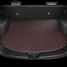 (E Brown)Kompatible, elegante Auto-Kofferraummatten aus Leder für Mercedes S-Klasse Benzin 4-Türer 2006-2009