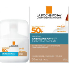La Roche-Posay Anthelios UVAir Serum Solar SPF50+ Natural Medium Tint - Sunscreen & Pollution Protection Serum 50ml