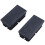 48 Pcs Black Plastic Rectangular Blanking End Caps Inserts 20mm X 40mm 2