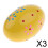 3x Wood Hand Shaker Egg Intelligence Percussion Toy for Early Learning Yellow 6