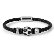Pulseira de Charme Minimalista com Detalhes Exquisitos e Fecho de Fivela em Corda Preta e Azul