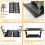Adjustable Under Desk Cable Management Tray Holder-Black 40cm 11