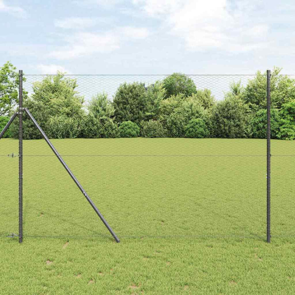 Vidaxl Hexagon Fence Grey 1.6 X 100 M Pvc