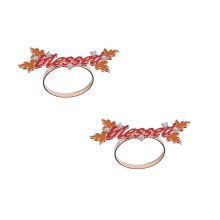 Xubond Kids Party Favors Creative English Letter Napkin Rings Thanksgiving Buckle Restaurant Simple Lovers Western Home Decor Party Decorations