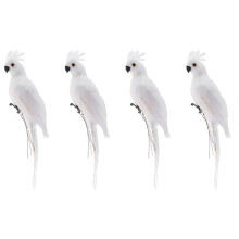 4 Stücke 35CM Schaum Feder Ara Rasen Puppe Dekoration Gefälschte Tier Vogel Garten Requisiten Dekoration Simulation Papagei Manueller Papagei