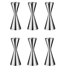 6X Stainless Steel Measure Cup Double Bar Party Wine Cocktail Shaker Jigger 60Ml