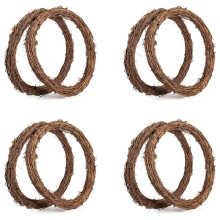 8PCS 14 Inch Grapevine Wreaths Vine Branch Wreath Rattan Wreath Garland for DIY Christmas or Wedding Decors