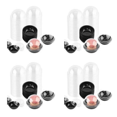 200 Pack Clear Plastic  Cupcake Container, Individual Packaging Treat Boxes with Dome Lids for  Muffin Macaron