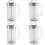 4X Mixing Pitcher for Drinks,2 Quart/64oz Plastic Water Pitcher with Lid,Easy-Mix Juice Container,Angled Plastic Blades 1