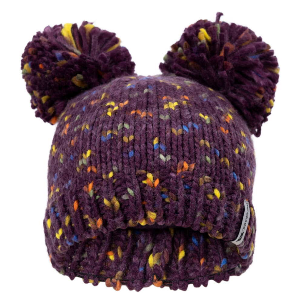Trespass (8-10 Years, Potent Purple) Childrens/Kids Ted Pom Pom Beanie
