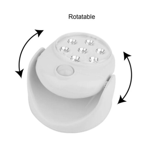 2X 7 LED Wireless 360 Degrees Rotation Motion Activated Sensor Ultra Bright Night Light Automatic Infrared Wall Lamp 1