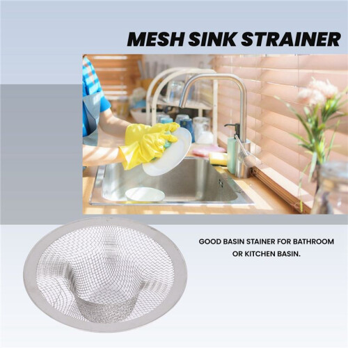 Rostfritt StåL AvloppsbassäNgfilter Mesh Handfatsil 3,5 Tums Toppdiameter 2