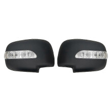 (Matt Schwarz B mit Lampe) Passend für Toyota Alpha Alphard 10er Serie H10 (Baujahre 2005–2008) Rückspiegelabdeckung