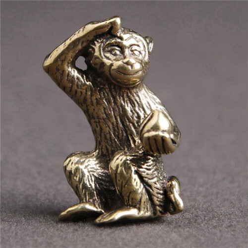 6X Bronze  Monkey Statue Monkey Statue Landscape Accessories, Tea Table, Desk Antique Small Bronze Ware 1