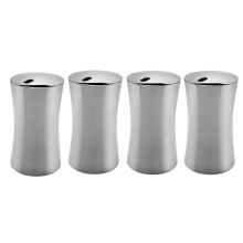 4X Small Toothpick Holder Dispenser Storage Organizer Stainless Steel (Silver)