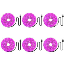 6X OśWietlenie LED do Uprawy PełNe 5V USB do Uprawy TaśMa ŚWietlna 2835 Lampy Fito LED do RośLin Szklarniowych Uprawa Hydroponiczna 100Cm
