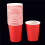 60 Paper Cups (9oz) - Plain Solid Colours Birthday Party Tableware Catering(Red) 9
