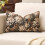 2X Neutral Floral Pillowcases, Plush Rectangular Cushion Covers, Decorative Farmhouse-Style Sofa Cushion Covers Brown 3