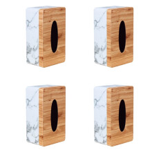 4X Rectangular Marble PU Facial Grain Tissue Box Cover Napkin Holder Paper Towel Dispenser Container
