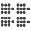 40 Pcs Round Plastic Computer Desk Cable Grommet Hole Cover 50mm Black 1
