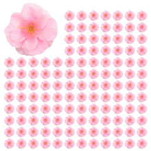 200 St Konstgjorda KöRsbäRsblomhuvuden Silke Blomhuvud Kronblad Dekor för BrudhåRklämmor Pannband GöR-Det-SjäLv-TillbehöR