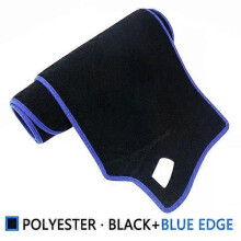 (Rechtes Lenkrad – Polyester, blauer Rand) Passend für Armaturenbrettabdeckung/Armaturenbrettmatte/Teppichunterlage