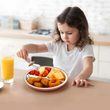 PandaEar 3 Pack Stainless Steel Toddler Plates for Girls Divided Sucti
