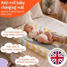 Babycurls Deluxe AntiRoll PVC Wedge Nappy Baby Changing Mat with Curve