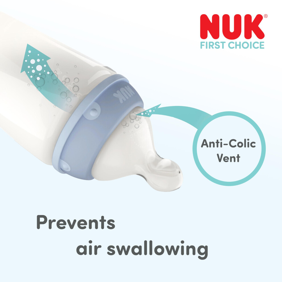 Nuk First Choice Baby Bottle Teats 6 Months Anti Colic Feeding Bottl