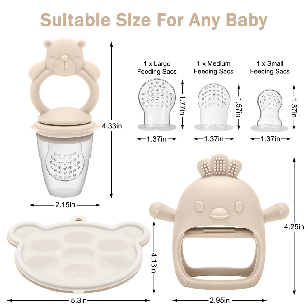 Cldy Baby Fruit Food Feeder Mini Freezer Tray Combo Breastmilk Popsicl